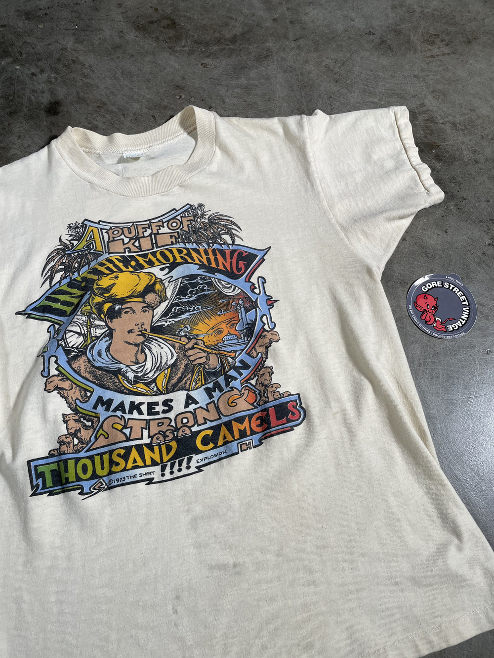 Vintage 70s The Shirt Explotion Puff of Kif Tee S 17x23